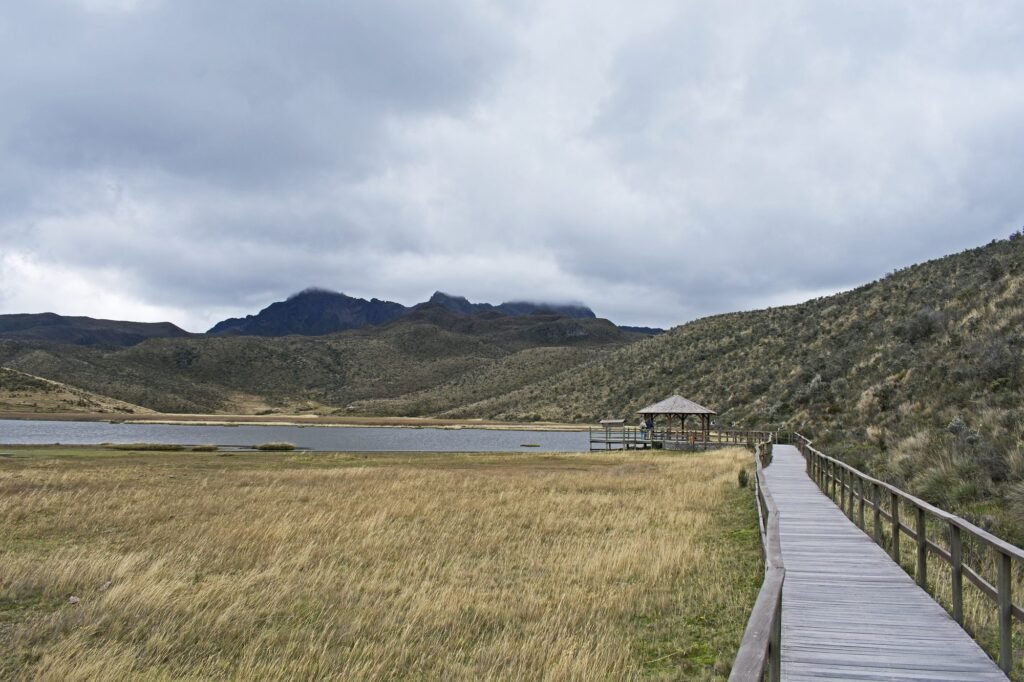 The boardwalk at Limpiopungo Lagoon in Cotopaxi National Park
