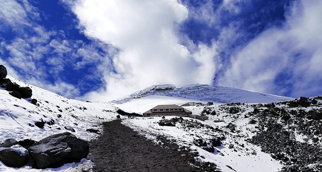 The José Rivas Refuge on the slopes of Cotopaxi